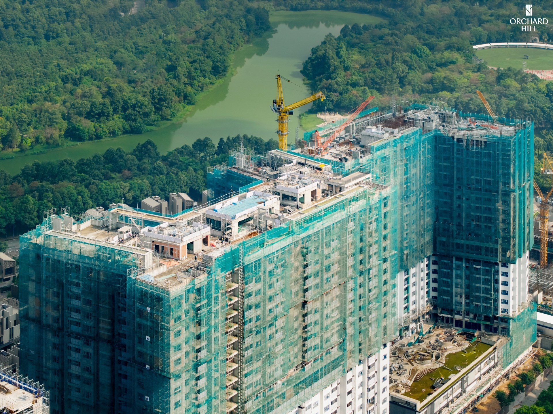 External façade finishing works.