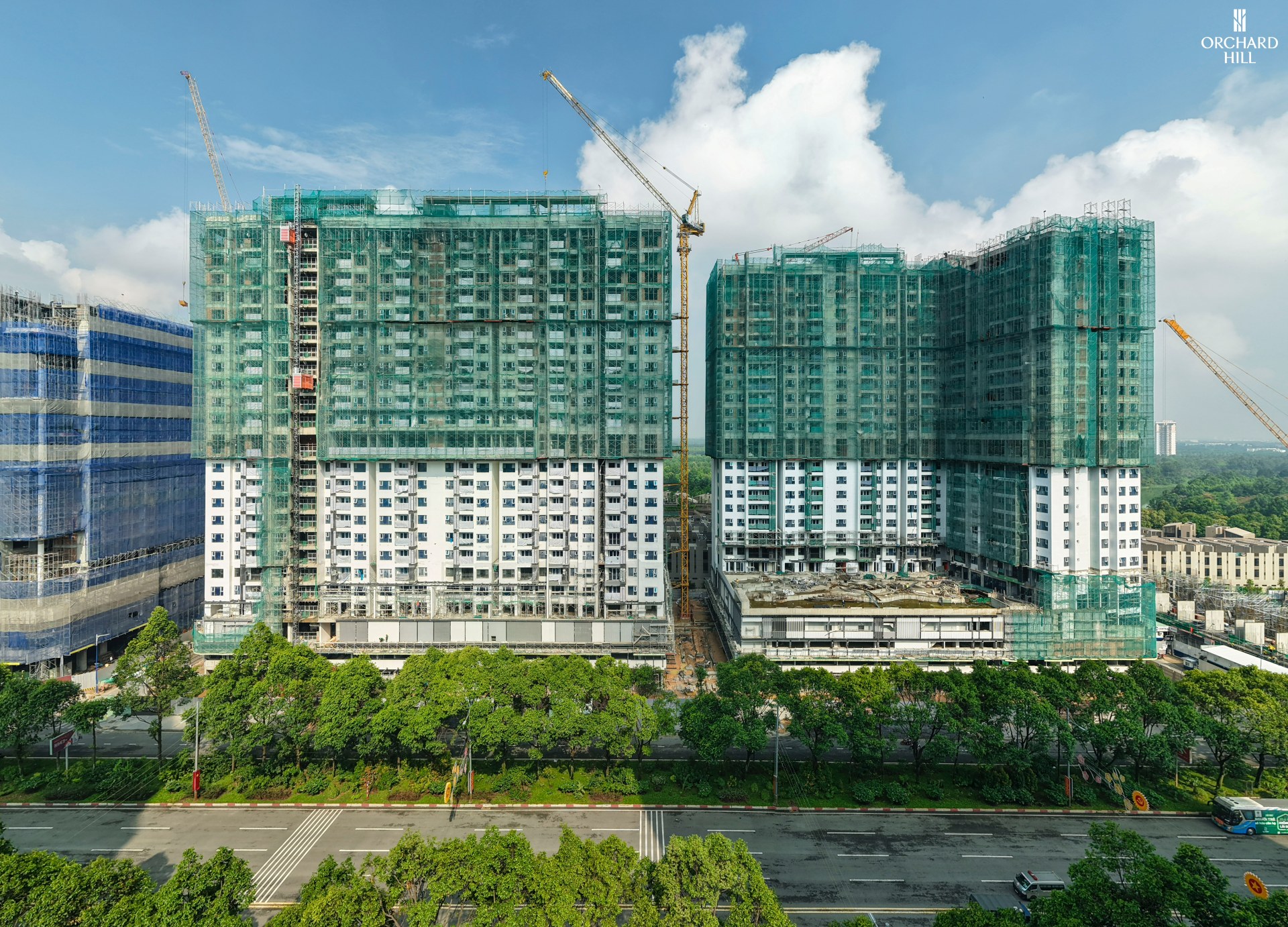 External façade finishing works.
